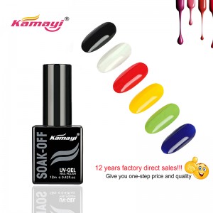 Kamayi China Manufacturer 72 Colours LED Natural Gel Polish Soak off Gel Color Private Label UV Nail Gel Polish
